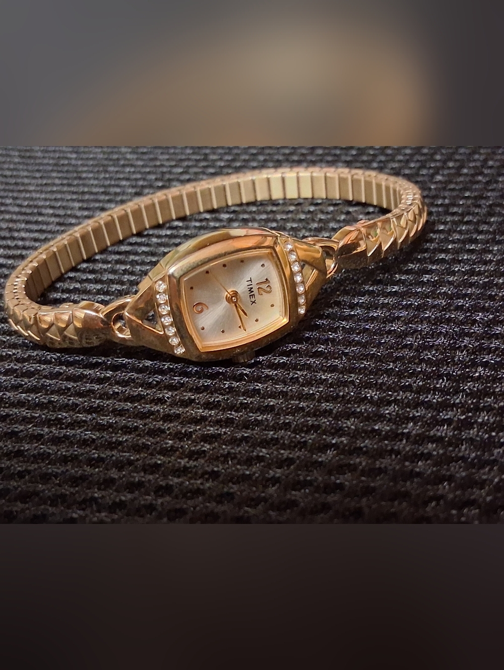 Timex Women's Rose Gold Tone Bracelet Watch with Crystal Accents